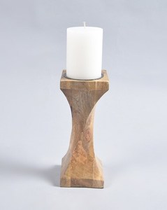 Portavelas votivo de madera de mango para decoración del hogar para bodas y vacaciones de Navidad, velas y tarros elegantes - Product Image 3