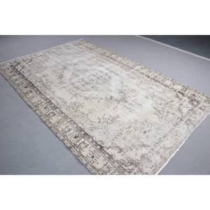 Tapis, 6x9,6 pieds, tapis vintage, tapis gris patchwork en laine - Product Image 3