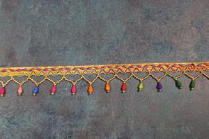 Dentelle JARI brodée florale colorée, style professionnel écologique pour chaussures, sacs, vêtements et cadeaux, fêtes de mariage - Product Image 3