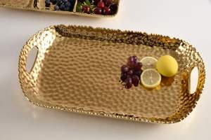 Plateau en aluminium de style vintage avec artisanat antique parfait pour le service élégant et l'amélioration de la décoration intérieure - Product Image 4