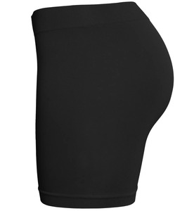 Pantalones cortos de entrenamiento elásticos de cintura elástica para mujer, pantalones cortos de gimnasio transpirables con logotipo personalizado con decoración de botones, suministro al por mayor a granel - Product Image 3