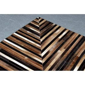 Handmade Cowhide Rectangular <b>Abstract</b> <b>Rug</b> for Living Room Bedroom Hallway Hotel - Product Image 4