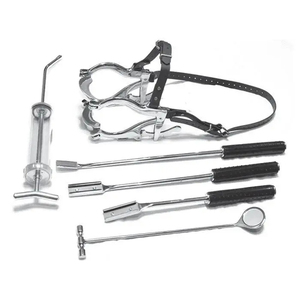 Kit dentaire équin personnalisé avec embouchure réglable et 3 flotteurs dentaires pour outils de soins bucco-dentaires vétérinaires pour chevaux - Product Image 1