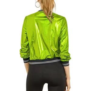 Sublimation Printed <b>Women</b> High Quality Best Price Bomber Shine Latest Stylish Custom Cropped Plus Size Fashionable <b>Women</b> Jacket - Product Image 6