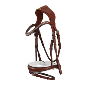 Brida Clásica de Cuero para Caballo con Riendas Individuales, Cabezada Ajustable con Almohadilla y Frontal Acolchado para Entrenamiento Diario y Ocio - Product Image 4