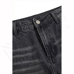 Pantalones Cortos Vaqueros de Mezclilla para Hombre, Lavados, Personalizados, hasta la Rodilla, Estilo Vintage, Verano 2025, Holgados, Color Personalizado - Product Image 4