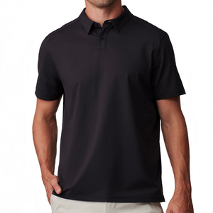 Camisas Polo de Manga Corta de Golf para Hombre de Verano de Alta Calidad, Polo Antimicrobiano para Viajeros con Cuello de Botones - Product Image 1