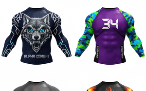 Conjunto de Rashguard de Compresión de Manga Larga Ecológico Personalizado Unisex para Deportes de Lucha BJJ y MMA - Product Image 3