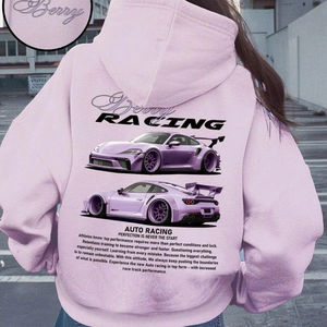 Sweat à capuche Ferrari Formula Racing, coton premium, streetwear, design motorsport, coupe ample, impression haute intensité, usage quotidien - Product Image 3