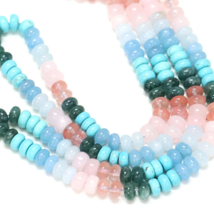 Cuentas Redondas de Cuarzo Multicolor: Joyería de Piedras Preciosas Lisas AAA (7-8 mm) - Product Image 4