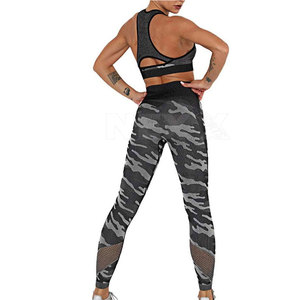 Ensemble de yoga pour femmes de haute qualité, design personnalisé, respirant, taille plus, ensemble 2 pièces, spandex/polyester - Product Image 3
