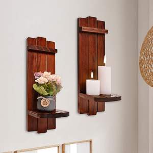 Apliques de Pared de Madera Antiguos, Tallados con Detalles Ornamentales, Decoración de Pared Elegante, Clásica y Atemporal para el Hogar - Product Image 6