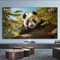 Écran de projection Fresnel ALR pliable à cadre fixe 16:9 PET pour projecteur de cinéma maison laser TV 8K UHD Tri-Chroma 120 pouces de la série Fscreen Aura