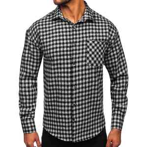 Chemise en flanelle pour homme, conçue avec des fibres brossées chaudes, confort respirant, toucher durable et style outdoor, chemises pour hommes - Product Image 6