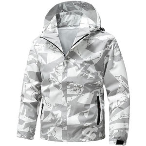 EE. UU. Gran oferta chaqueta Softshell Unisex forro de poliéster cremallera impermeable al aire libre ciclismo pesca lluvia rompevientos - Product Image 5