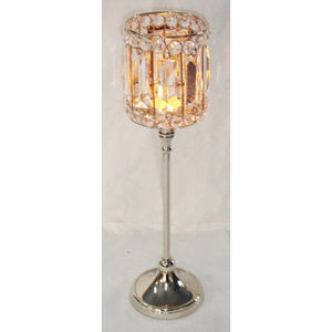 Portavelas de Cuentas de Cristal en Forma Redonda, Ideal para Bodas y Eventos, Elegante Decoración de Mesa, Candelabro Votivo - Product Image 4