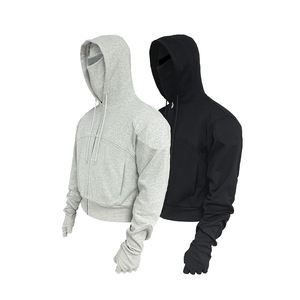 Sudaderas con capucha de alta calidad para hombre, sudaderas con capucha doble de peso pesado mezclado de algodón básico con logotipo personalizado de alta calidad para hombre - Product Image 5