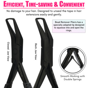 Wholesale Keratin Hair Extension <b>Tools</b> Kit Long Stainless Steel Tape-in Pliers and Microbead Remover Custom Color Options - Product Image 2