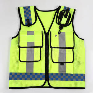 Venta al por mayor de alta visibilidad de seguridad reflectante chaleco de seguridad con bolsillo hecho en el mejor material chalecos de seguridad para los hombres - Product Image 2