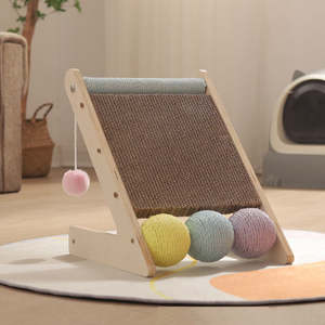 Nouveau poteau à gratter écologique avec boule, nouveau design durable en sisal et papier ondulé, arbre à chat tridimensionnel pour grimper - Product Image 4