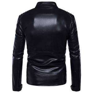 Wholesale Custom Crocodile skin <b>Men's</b> Leather <b>Jacket</b> Motorbike Motorcycle Racing Leather <b>Jacket</b> Zipper Stand Neck <b>jacket</b> <b>for</b> <b>men</b> - Product Image 3