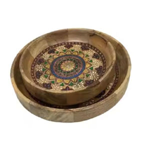 Platos de decoración para restaurante de Hotel en casa, decoración festiva islámica, utensilios de cocina de Metal de madera, dátiles, plato para servir dulces - Product Image 2