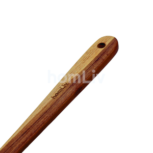 Spatule arrondie en bois de teck écologique et naturel, durable, sans peinture ni vernis, halal, personnalisable pour la cuisine - Product Image 6