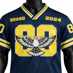Meilleur fabricant fournisseur de maillots de football américain sur mesure, 100% polyester, haute performance, évacuation de l'humidité - Product Image 3