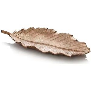 Bandeja de servicio de aluminio y metal moderna Forma redonda acabada en color plateado para restaurante de hotel en casa - Product Image 6