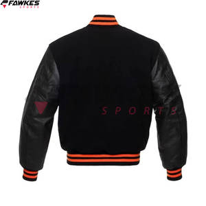 Varsity Jacket <b>Wool</b> Body Genuine Leather <b>Arms</b> Letterman Jacket College New Fashion Design Men Varsity Jacket - Product Image 2
