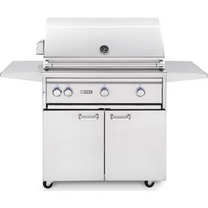 Liquidación: Parrilla Independiente L36ATRFLP de 36 Pulgadas con Asador Trident, Gas Natural, Altura Ajustable, Carro Plegable para Fiestas - Product Image 1