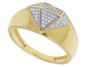 Anillo de moissanita en forma de diamante para hombre Chapado en oro S925 Plata Hip Hop Fiesta Joyería - Product Image 3