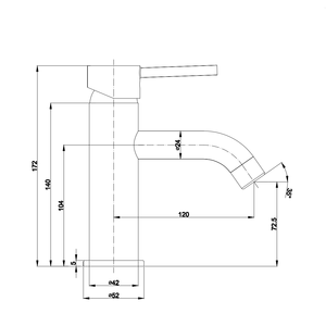 Robinet de lavabo FIEMME en acier inoxydable, finition noire mate durable, pour salle de bain et toilettes - Product Image 4