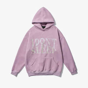 Sweats à capuche pour hommes légers et respirants conçus sur mesure pour l'hiver Sweats à capuche à motif solide avec strass Polyester/coton - Product Image 1