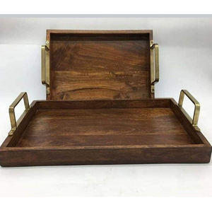 Bandeja de madera de tamaño perfecto para servir en cama y desayuno comedor cómodo para exportación, venta a precio económico - Product Image 4