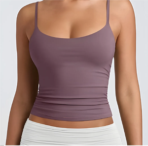 เสื้อชั้นในสตรีแขนกุดปรับได้พิมพ์ลายสีพื้นซับในสองชั้นคอลึกพิมพ์ลายได้สำหรับฤดูร้อน - Product Image 1