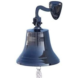 Montaje en pared de latón con acabado antiguo Timbre de puerta de cinco pulgadas - Product Image 2