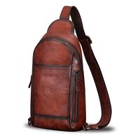 100% sac à bandoulière en cuir personnalisé sacs en cuir avec logo personnalisé sacs de poitrine de messager pour hommes femmes