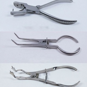 Pinza y alicates perforadores de dique de goma de acero inoxidable para endodoncia dental, para procedimientos de aislamiento quirúrgico - Product Image 1