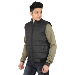Chaleco de invierno para exteriores para hombre, chaqueta de plumón gruesa con capucha extraíble, chaleco sin mangas, chalecos acolchados con logotipo personalizado, personalizados - Product Image 4