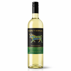 Capa y Espada - Vino Blanco Semidulce Airen Macabeo 11% ABV Vino Blanco Español 750ml - Product Image 1
