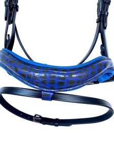 BRIDLE HANOVERIAN CUERO NEGRO-BORDE AZUL - Product Image 4