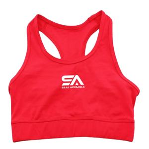 Premium Quality Fashion Simple Women Sports Bra High Support Plaid <b>Spandex</b>/Nylon U-NECK Front Logo Customizable Comfortable - Product Image 1