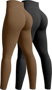 Leggings athlétiques sans couture taille haute 90% nylon 10% Spandex Legging de yoga doux et confortable avec motif solide - Product Image 5