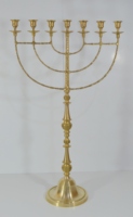 Ménorah en or antique de haute qualité plaquée or Israili au design unique pour la décoration de la maison et l'utilisation dans le salon pour Noël
