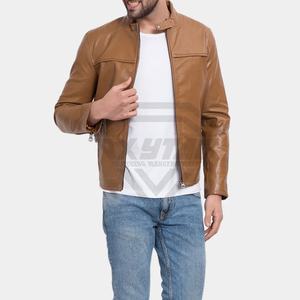 Chaqueta de cuero con cuello levantado a la moda para hombre, traje largo de invierno de Color callejero personalizado, nuevo artículo fresco - Product Image 2