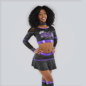 Tenue de cheerleading Velocity Pro conçue pour soutenir les routines rapides, les mouvements flexibles et le confort optimal pour les performances d'équipe - Product Image 4