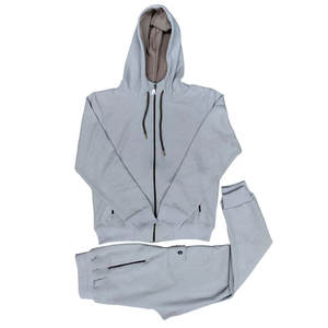 Mens Tracksuit Slim Fit <b>Zip</b> <b>Up</b> <b>Hoodie</b> Top & Matching Jogger 2pcs Set - Product Image 3