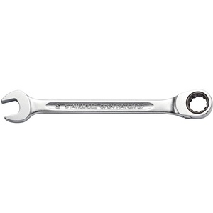 Llave de trinquete reversible de boca abierta 17 SW 22mm L.285mm Anillo de 15 grados - Product Image 1