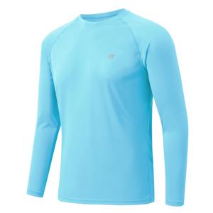 Camiseta de manga larga Upf 50 + para hombre, camisetas transpirables Rash Guard, jersey para deporte, pesca, senderismo, entrenamiento, playa al aire libre - Product Image 2